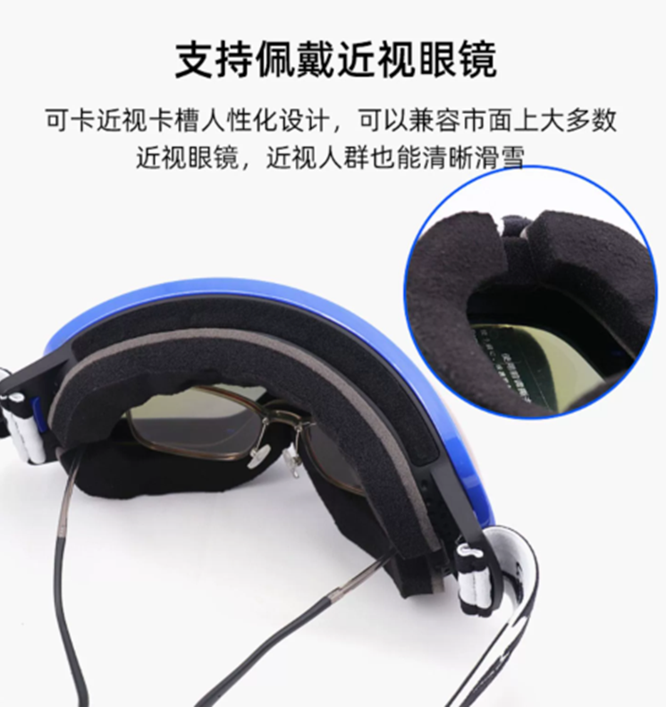 在滑雪鏡中內(nèi)嵌近視眼鏡
